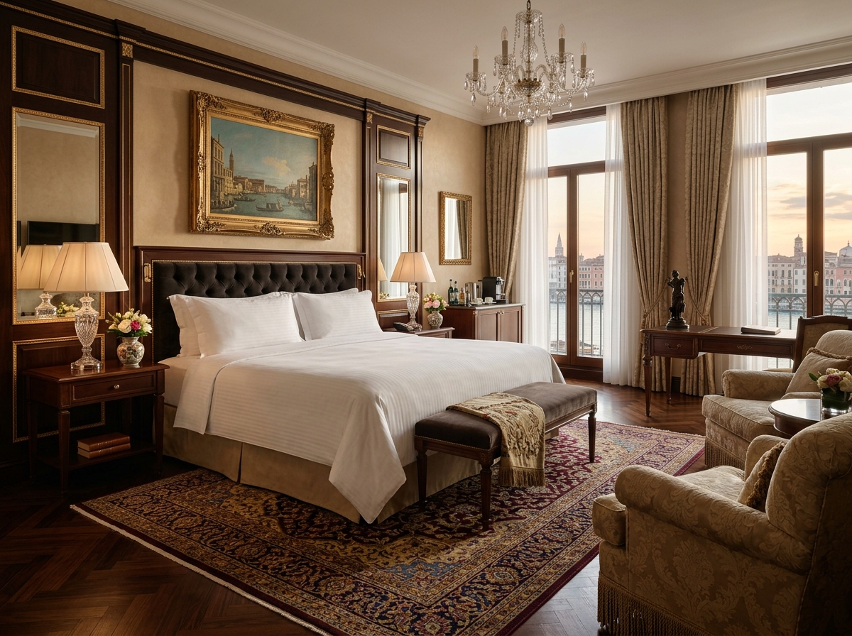 Luxury hotel room interior